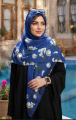 روسری نخی طرح گل شیپوری - Image 4